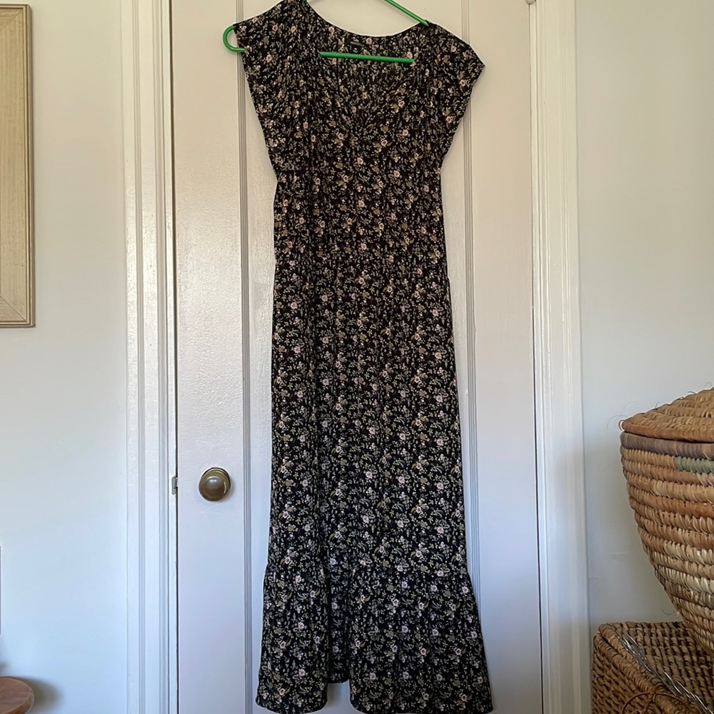 Mercantile midi dress with elastic waist